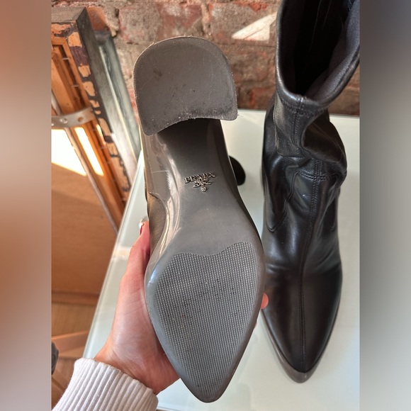 Prada leather Y2K rubber sole boots 38 / 7.5 - Picture 7 of 10
